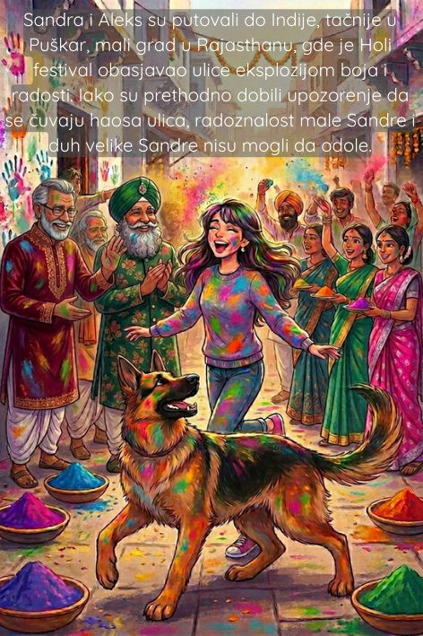 Animacija, Holi, Indija, Sandra i Aleks